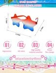 9 Pack Star Shaped Sunglasses for Patriotic Celebrations