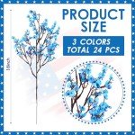 24 Pcs Patriotic Artificial Flowers for Celebrations