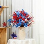 24 Pcs Patriotic Artificial Flowers for Celebrations