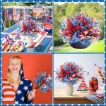 24 Pcs Patriotic Artificial Flowers for Celebrations
