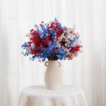 24 Pcs Patriotic Artificial Flowers for Celebrations