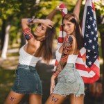 USA Flag Temporary Tattoo Sleeve for Celebrations