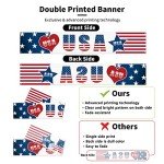Large 4th of July Patriotic Banner Decor