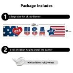 Large 4th of July Patriotic Banner Decor