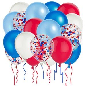 Red, White, and Blue 12" Party Balloons