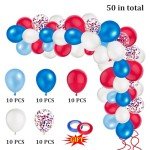 Red, White, and Blue 12" Party Balloons