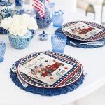 Patriotic Vintage Truck 72-Piece Party Tableware Set