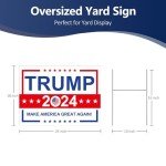 Trump 2024 Double-Sided Yard Sign with Stake