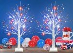 Lighted Patriotic Table Tree with LED Stars