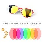 American Flag Sunglasses - 4 Pairs UV400 Protection