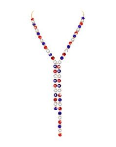 Red, White, and Blue Patriotic Necklace for Women