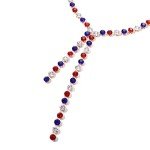 Red, White, and Blue Patriotic Necklace for Women