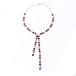 Red, White, and Blue Patriotic Necklace for Women