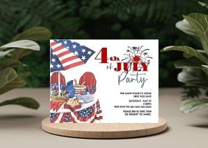 Personalized Fourth of July Picnic Invitation