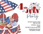 Personalized Fourth of July Picnic Invitation