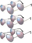 6 Pairs American Flag Beach Sunglasses Set