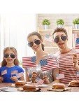 6 Pairs American Flag Beach Sunglasses Set
