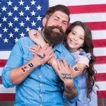 240 Patriotic Temporary Tattoos for Kids - Independence Day Fun
