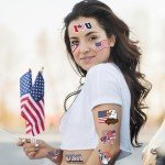 240 Patriotic Temporary Tattoos for Kids - Independence Day Fun