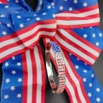 American Flag Bracelet - Silver Red White Blue