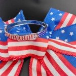 American Flag Bracelet - Silver Red White Blue