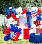 Red, White, and Blue Patriotic Balloon Garland Kit