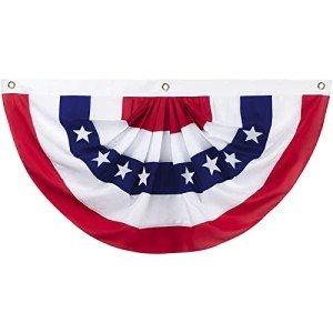 American Pleated Fan Flag - 3 x 6 Ft