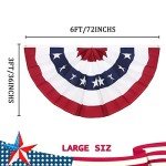 American Pleated Fan Flag - 3 x 6 Ft