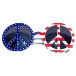 Patriotic Peace Sign Retro USA Flag Sunglasses