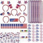 120 Pcs Patriotic Party Favors for Celebrations