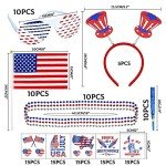 120 Pcs Patriotic Party Favors for Celebrations