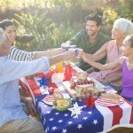 Wooden Glitter Stars - 4th of July Decor Set