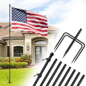10 FT Heavy Duty Outdoor Flag Pole Kit