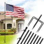 10 FT Heavy Duty Outdoor Flag Pole Kit