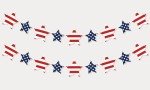 Patriotic Star Garland Banner for Celebrations