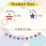 Patriotic Star Garland Banner for Celebrations
