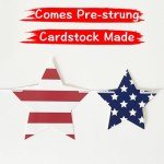 Patriotic Star Garland Banner for Celebrations
