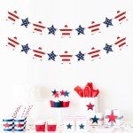 Patriotic Star Garland Banner for Celebrations