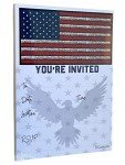 25 Patriotic American Flag Invitations with Envelopes