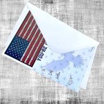 25 Patriotic American Flag Invitations with Envelopes