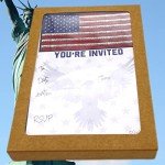 25 Patriotic American Flag Invitations with Envelopes