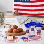 USA Flag Tableware Set for 25 Guests