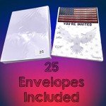 25 Patriotic American Flag Invitations with Envelopes