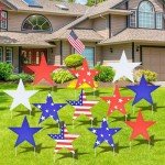 12-Piece Independence Day Star Yard Signs Set
