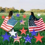 12-Piece Independence Day Star Yard Signs Set