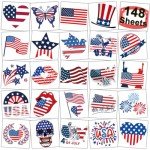 American Flag Temporary Tattoos for 4th of July