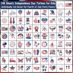 American Flag Temporary Tattoos for 4th of July