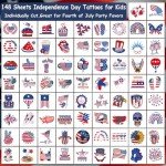 American Flag Temporary Tattoos for 4th of July