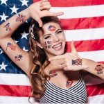 American Flag Temporary Tattoos for 4th of July