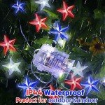 Battery Operated Red, White, and Blue String Lights